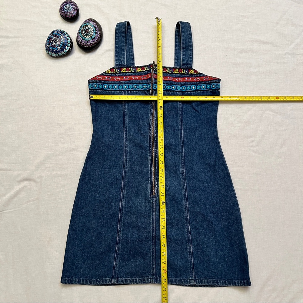 Santa Barbara Vintage 90’s Women’s Short Denim Jean Dress Medium - Picture 6 of 6